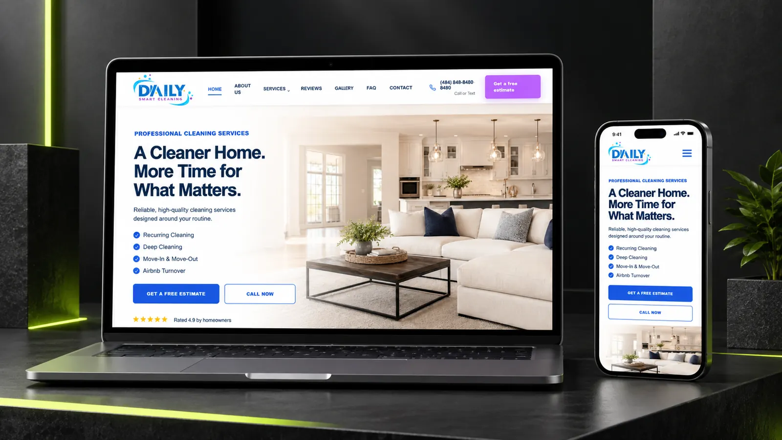 A website for positioning and lead generation in the US market
